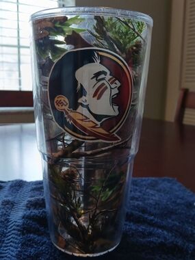 Florida State Seminoles Clear Tumbler with Team Logo